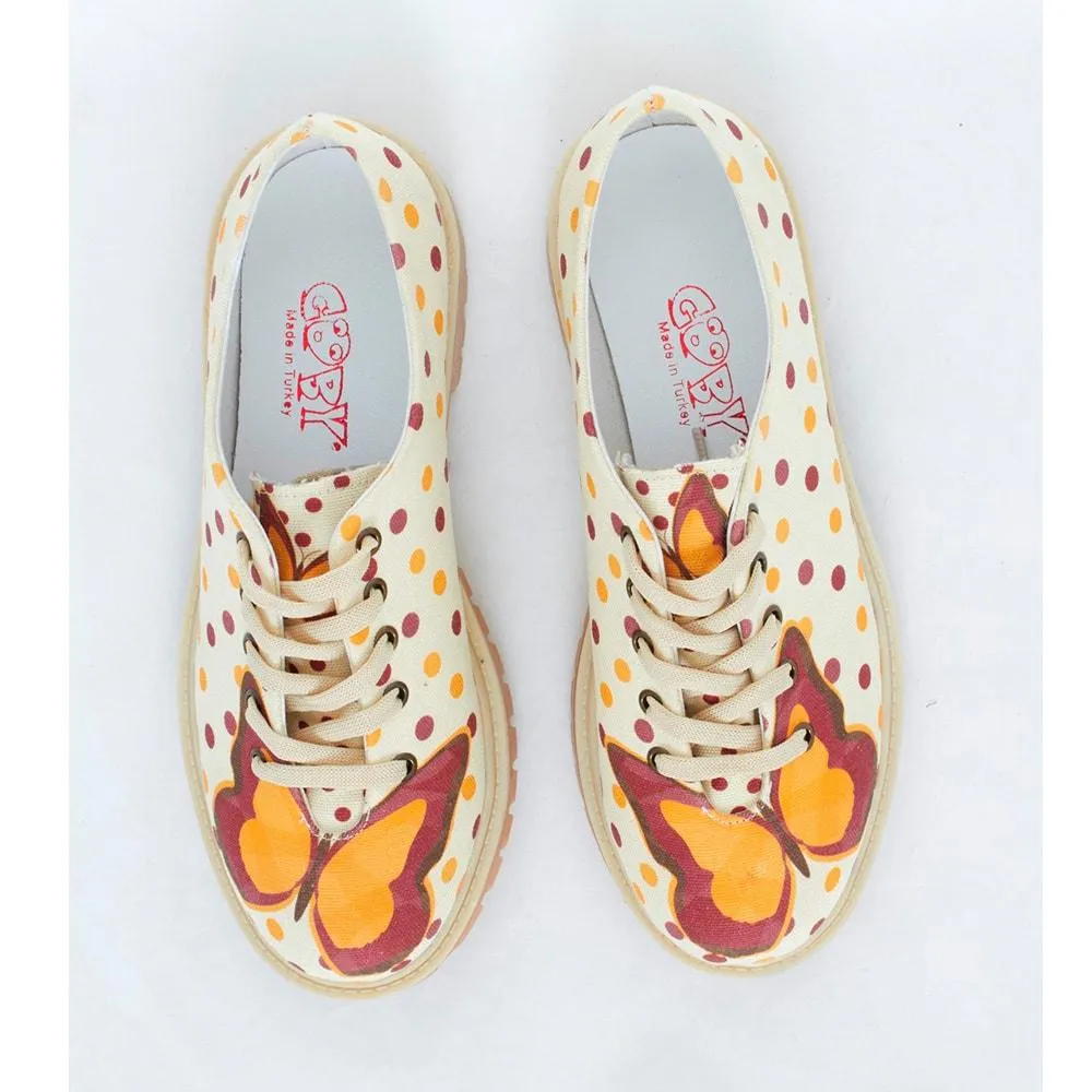 Butterfly and Dots Oxford Shoes TMK5503