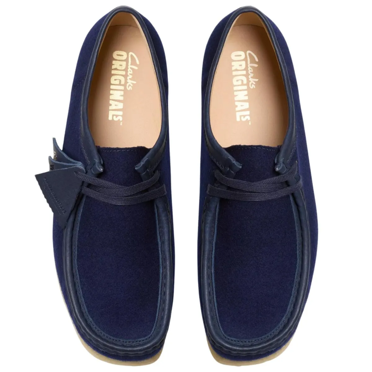 Clarks Men's Wallabee Navy Wool