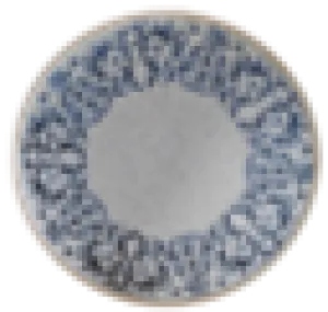 Floral Blue- Flat plate D21 x H2 cm