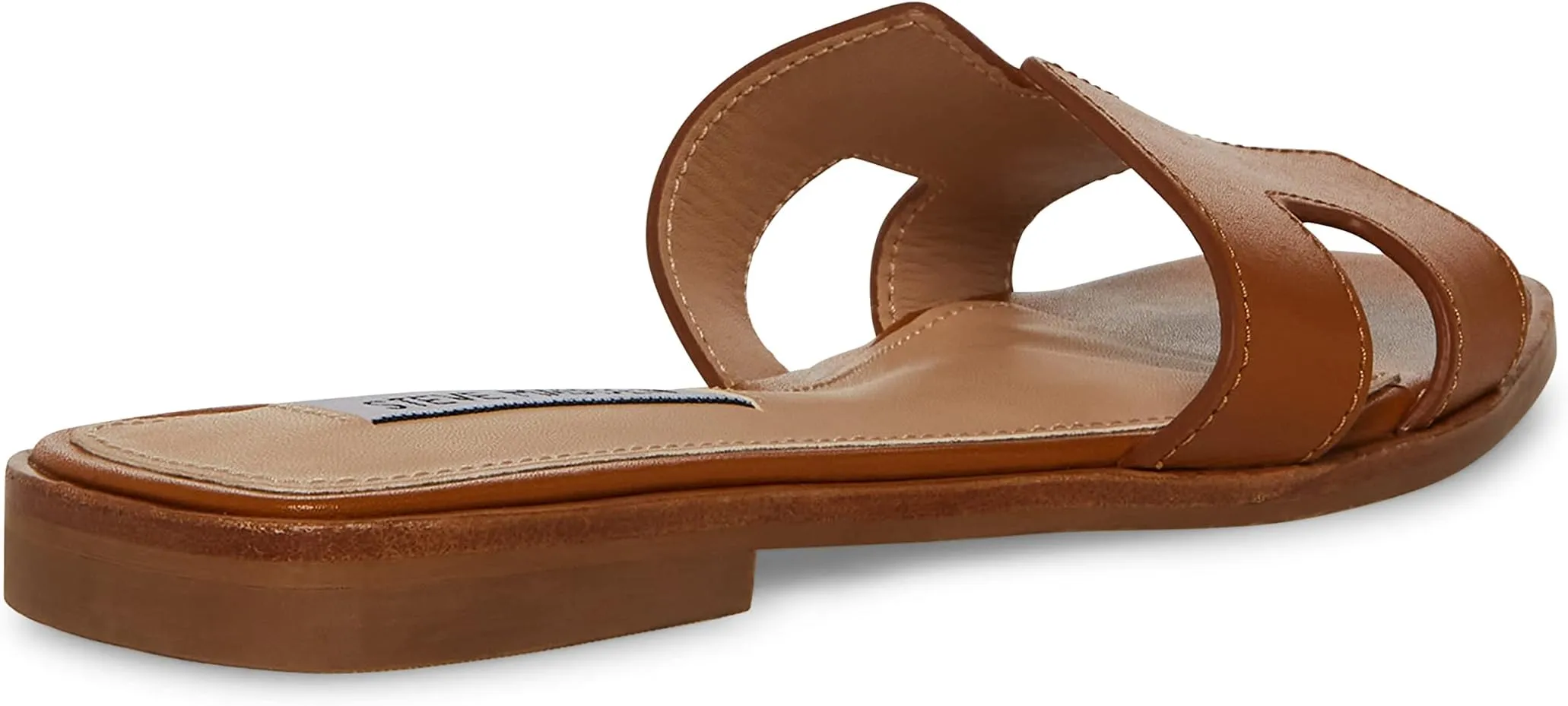 Hadyn Sandal Steve Madden Flat Sandal in Cognac Leather