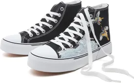 hash bubbie Unisex Fashion High top Sneakers Womens Classic High Tops Canvas Shoes Casual Tennis Shoes for Men