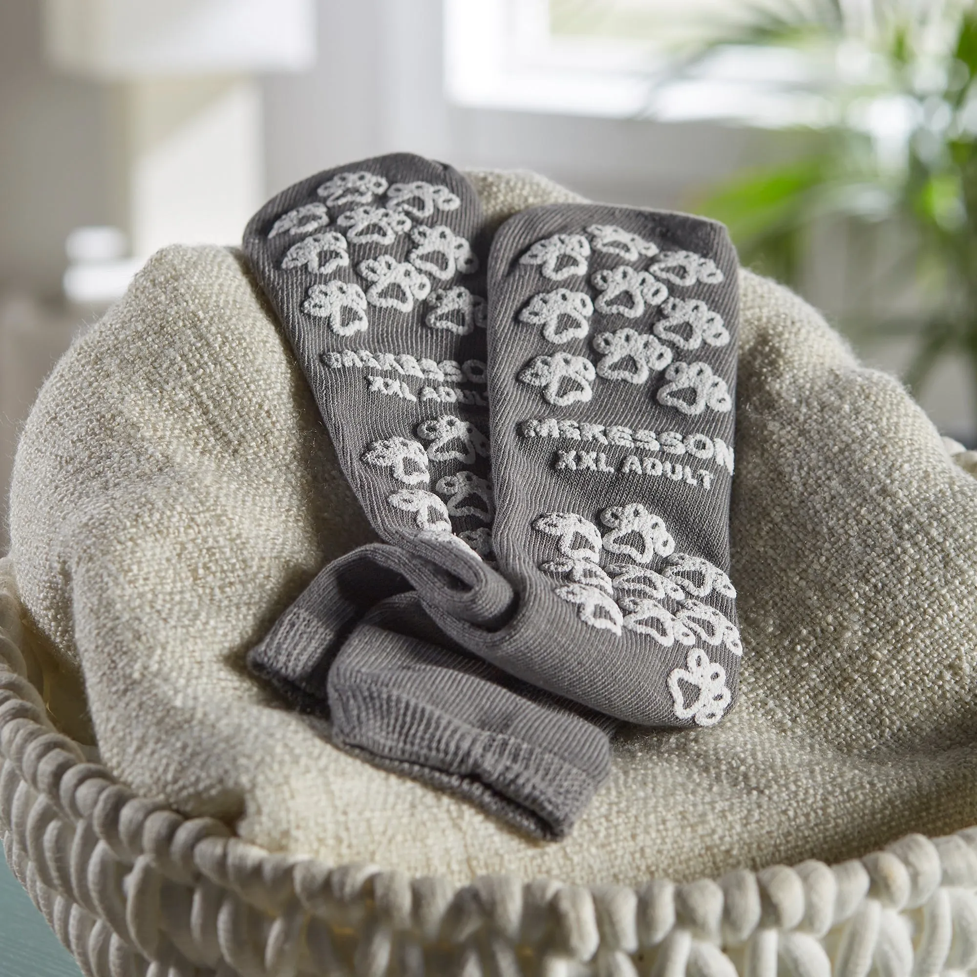 McKesson Terries™ Slipper Socks, 2X-Large, Gray