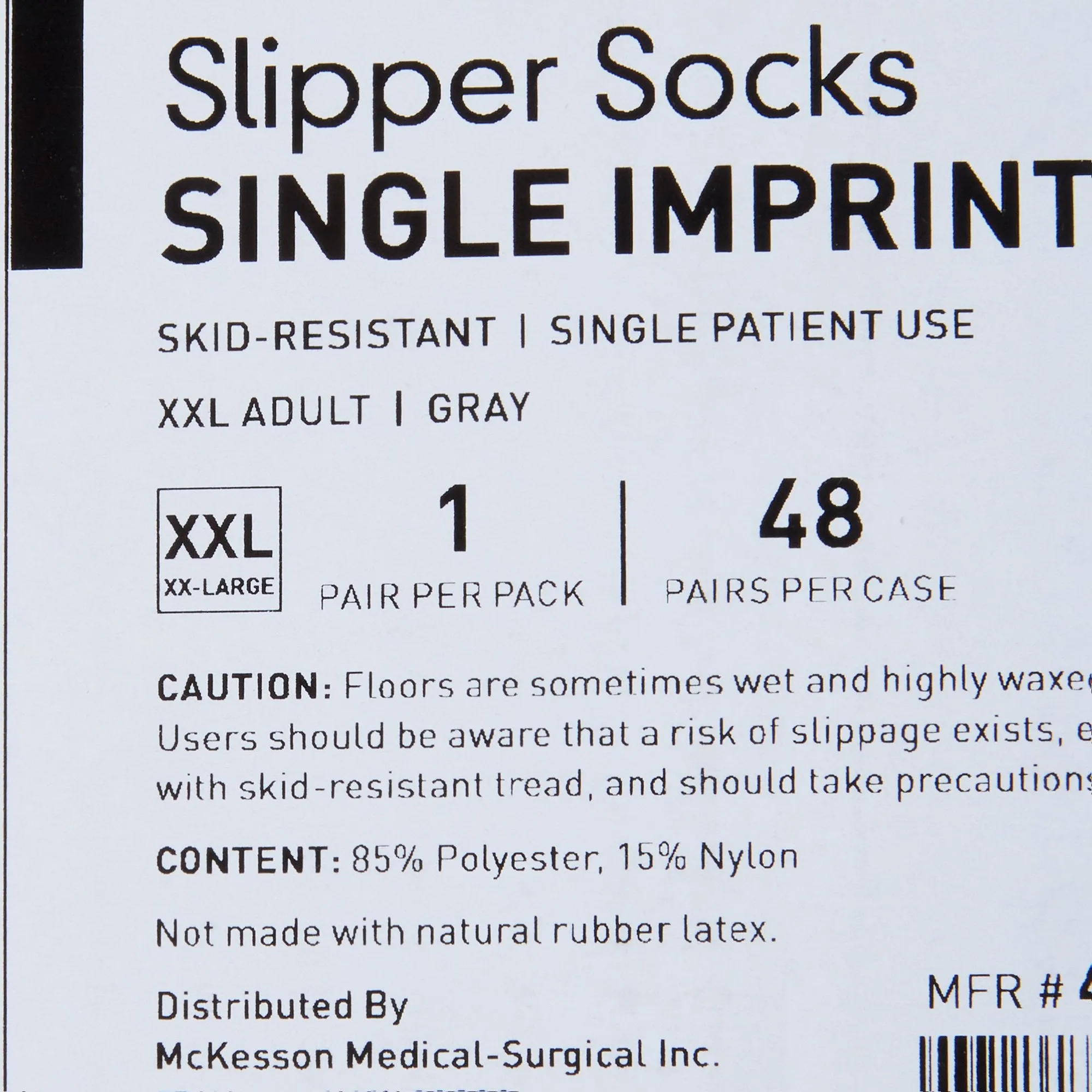 McKesson Terries™ Slipper Socks, 2X-Large, Gray