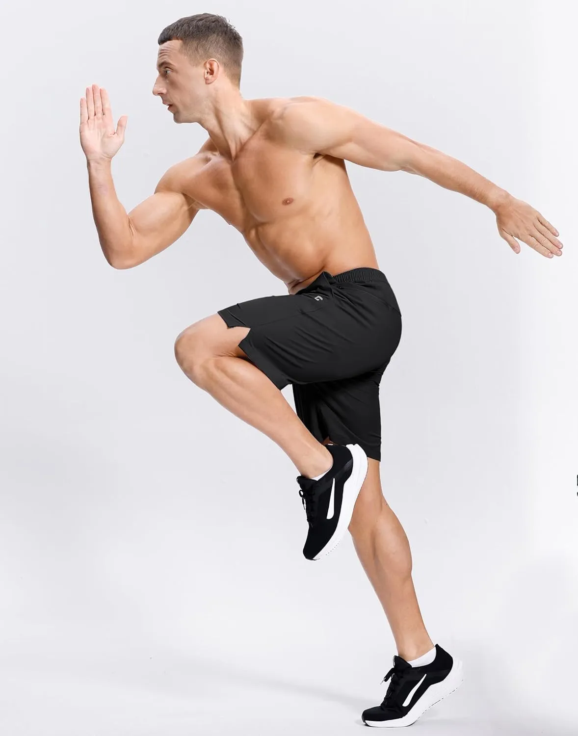 Men's Lightweight Athletic Shorts with Zipper Pockets 7"/5"/9" Gym Workout Running Quick Dry Tennis Shorts for Men