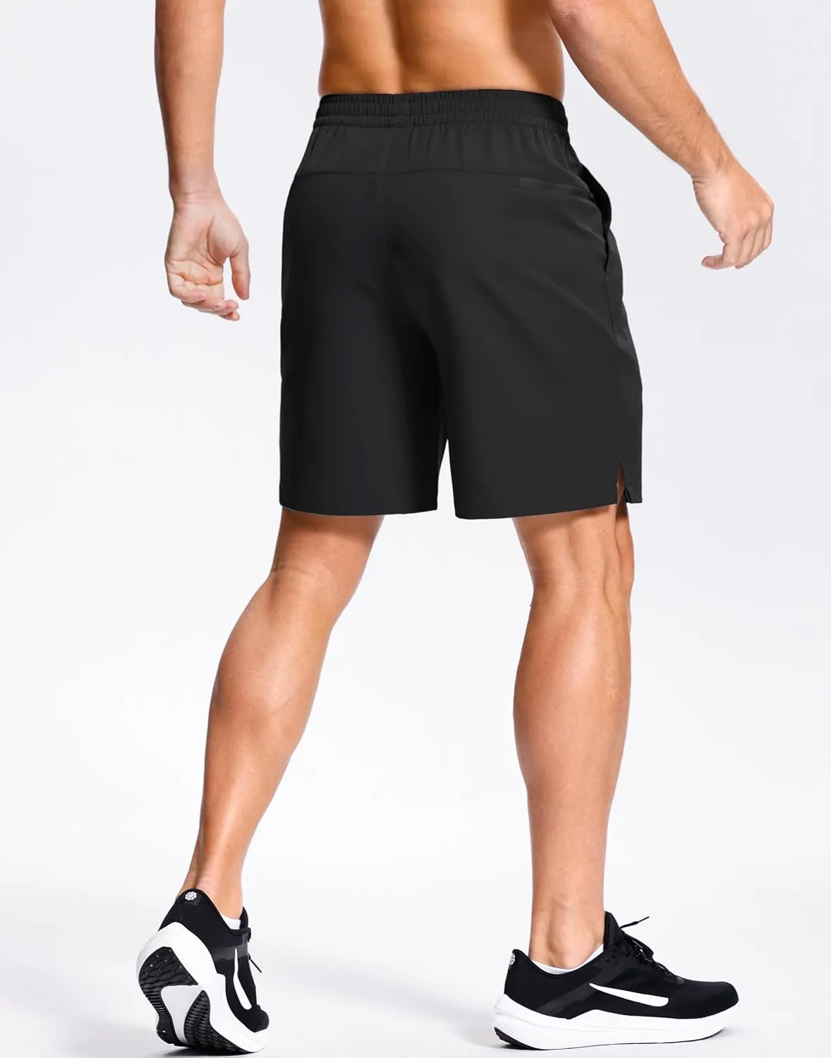 Men's Lightweight Athletic Shorts with Zipper Pockets 7"/5"/9" Gym Workout Running Quick Dry Tennis Shorts for Men