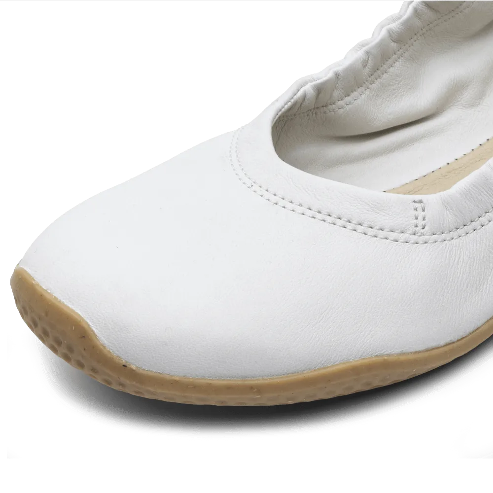 Vivobarefoot Primus Asana Yin Ballerina Leather Womens Limestone