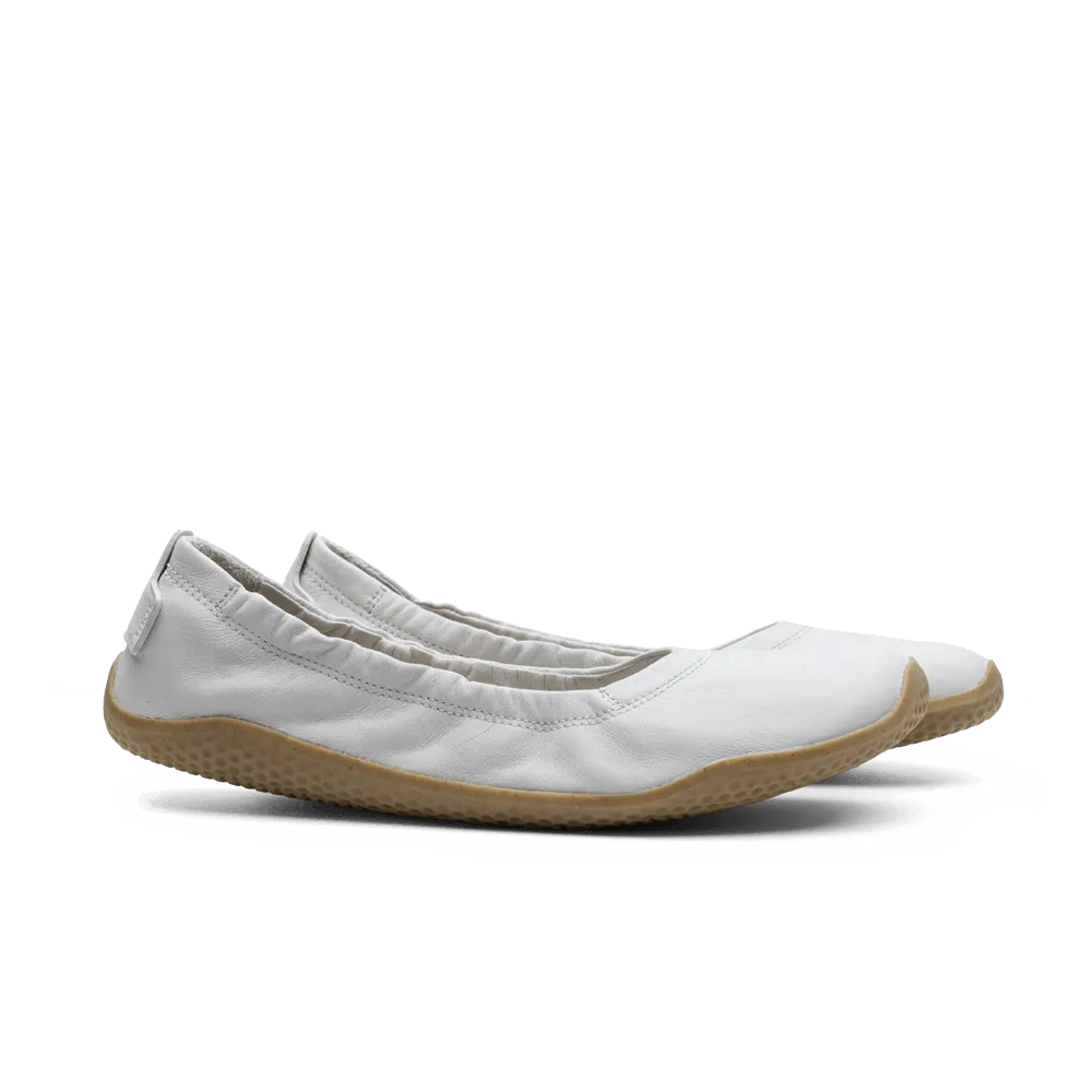 Vivobarefoot Primus Asana Yin Ballerina Leather Womens Limestone