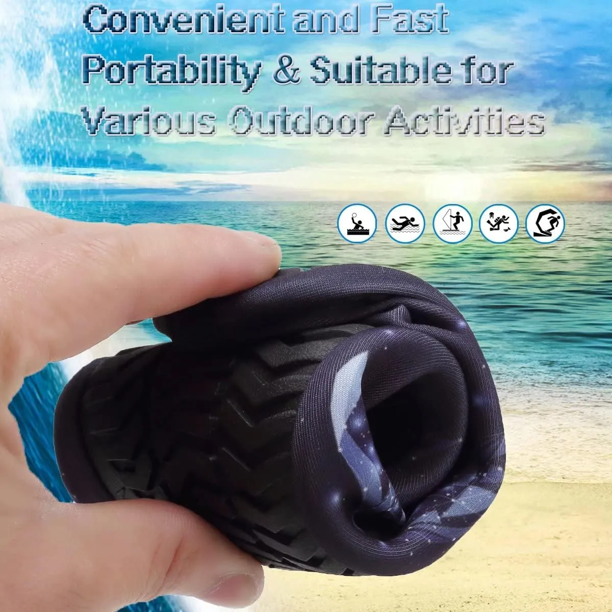 YALOX Water Shoes Women's Men's Outdoor Beach Swimming Aqua Socks Quick-Dry Barefoot Shoes Surfing Yoga Pool Exercise
